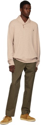 Polo Ralph Lauren Beige Shawl Collar Sweater