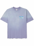 VETEMENTS - Oversized Distressed Logo-Print Cotton-Jersey T-shirt - Purple