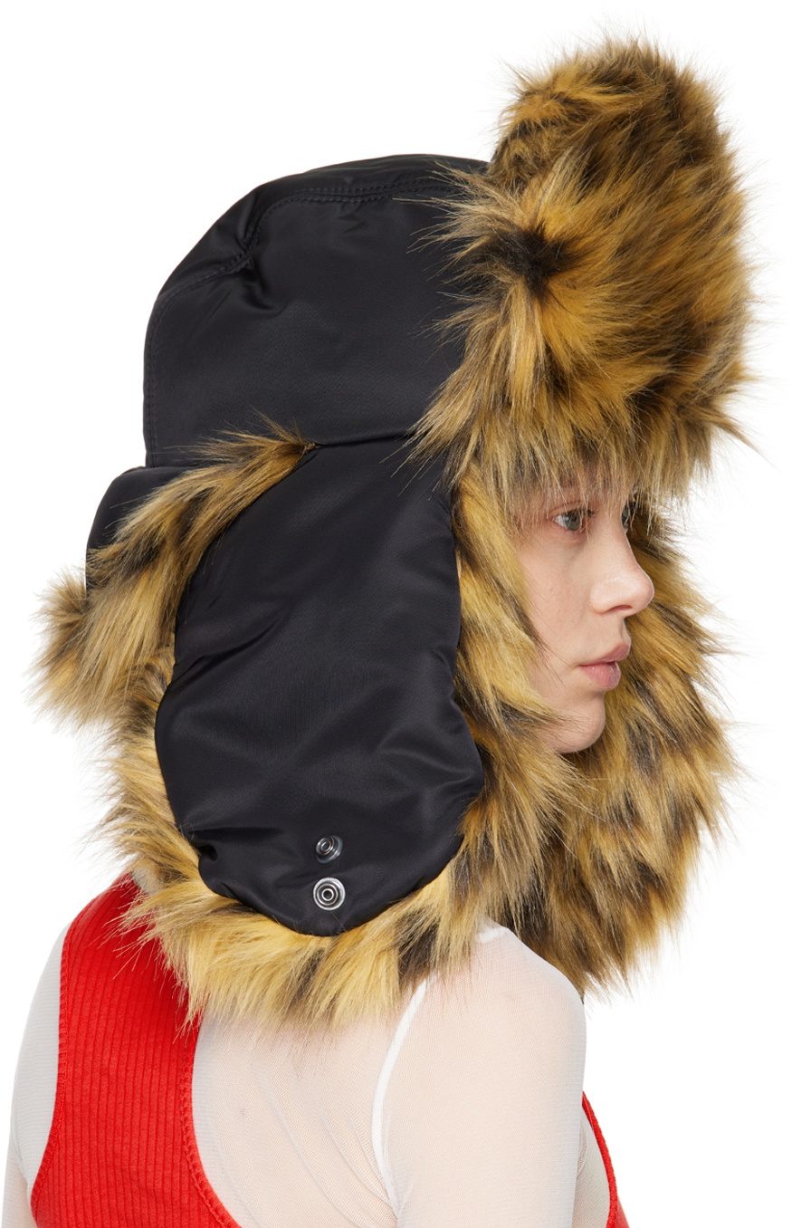 Jean Paul Gaultier Black The Leopard Ushanka Hat Jean Paul Gaultier