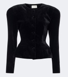 Magda Butrym Peplum velvet blazer