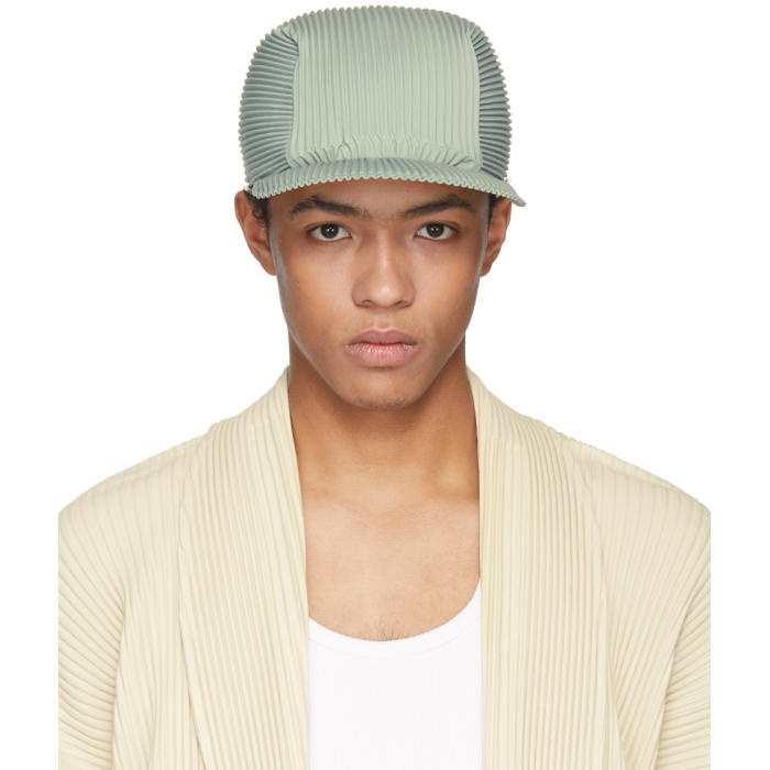 Photo: Homme PlissÃ© Issey Miyake Green Pleated Cap 