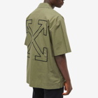 Off-White Men's Arrow Outline Pj Vacation Shirt in Army