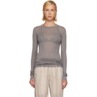Rick Owens Gray Tower Rib LS T-shirt
