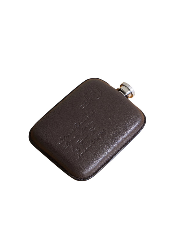 Photo: Dunhill - Embossed Leather Envelope Flask - Brown