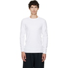 Les Tien White Thermal Fitted Long Sleeve T-shirt