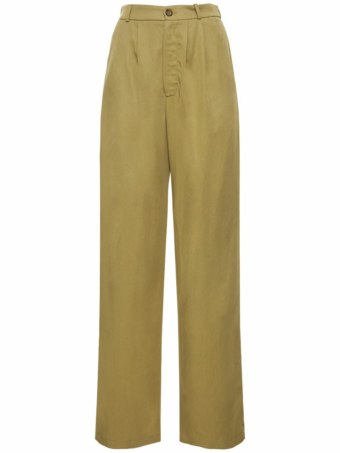 Photo: REFORMATION - Mason Pleated High Rise Wide Pants