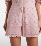 Valentino Embroidered cotton shorts