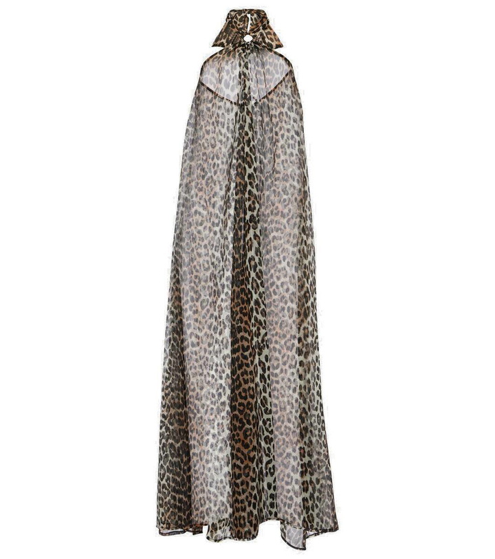 Photo: Ganni Leopard-print chiffon maxi dress