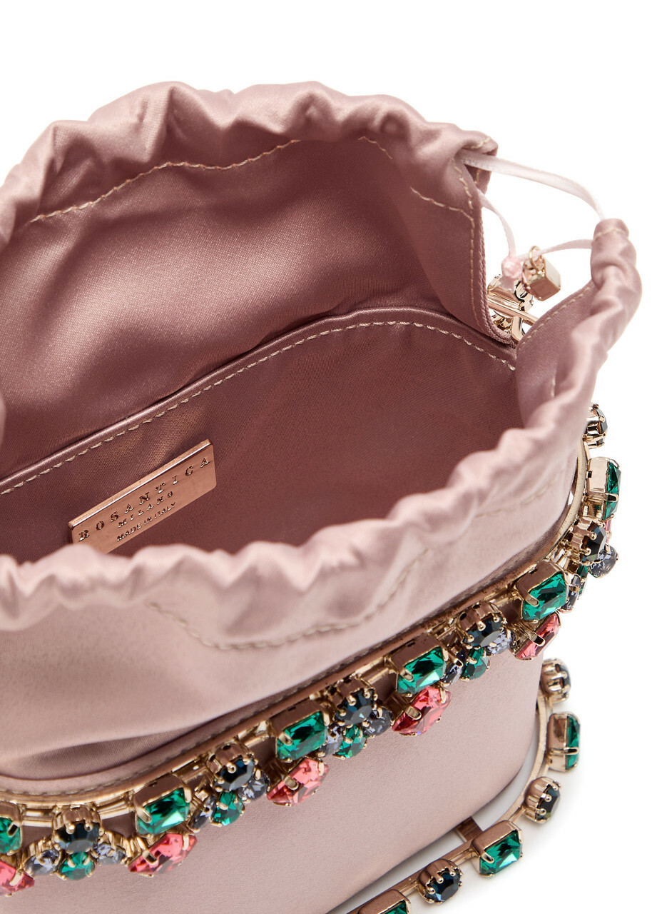 Rosantica Mini Holli Buganville Crystal-embellished Satin top Handle bag - Pink - One Size