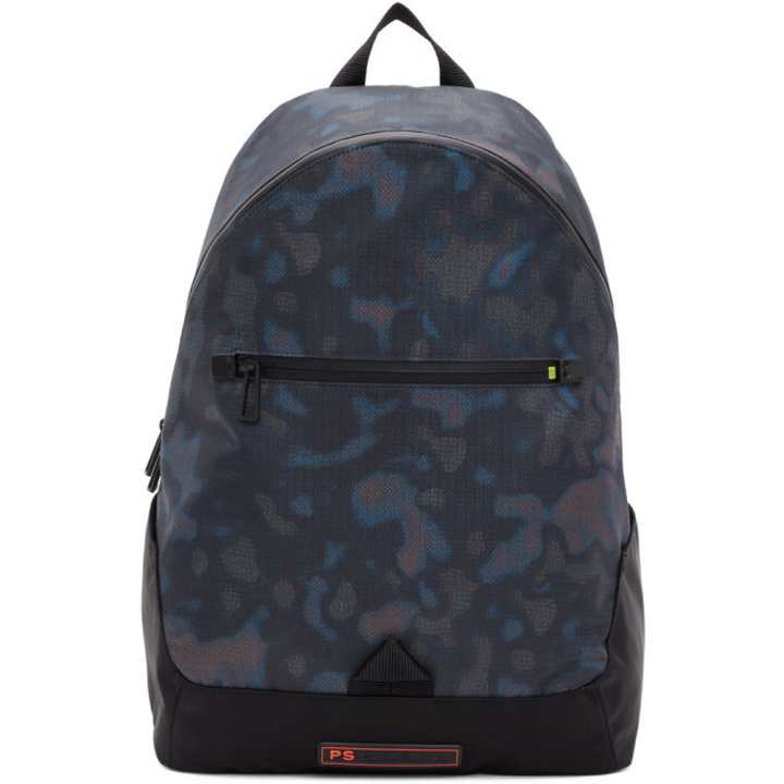 Photo: PS by Paul Smith Black Heat Map Camo Backpack