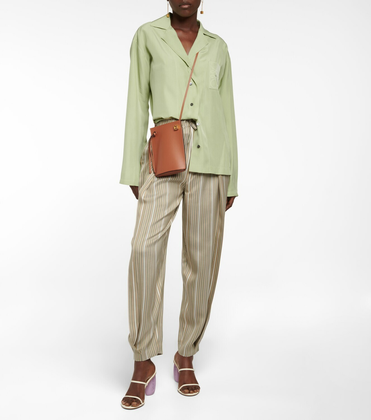 Loewe - Wide-leg silk pants Loewe