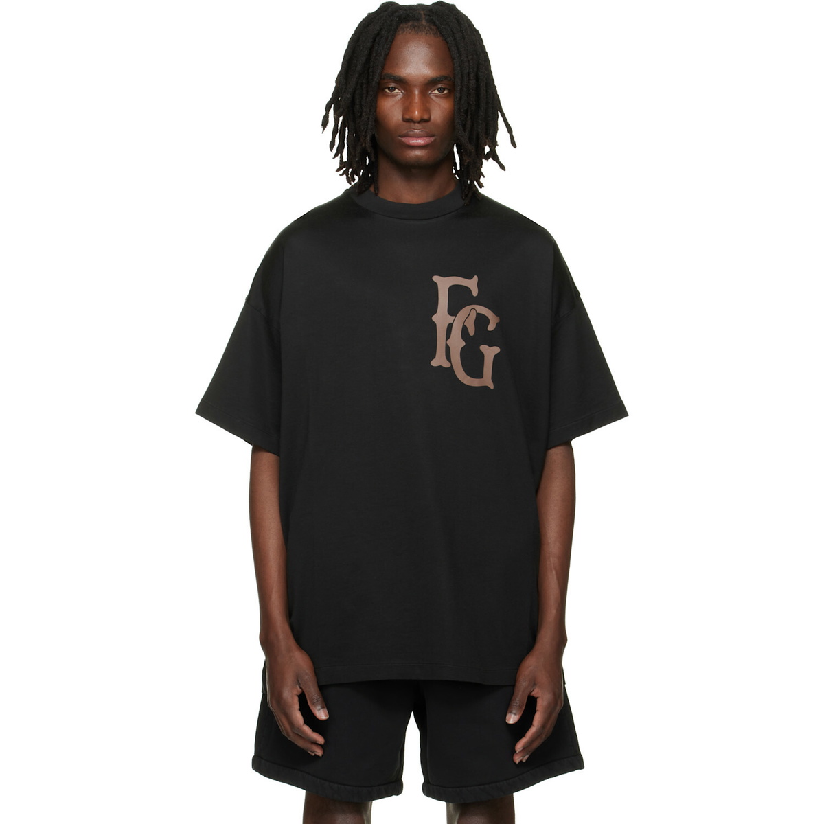 Fear of God Black Cotton Rayon '43' T-shirt