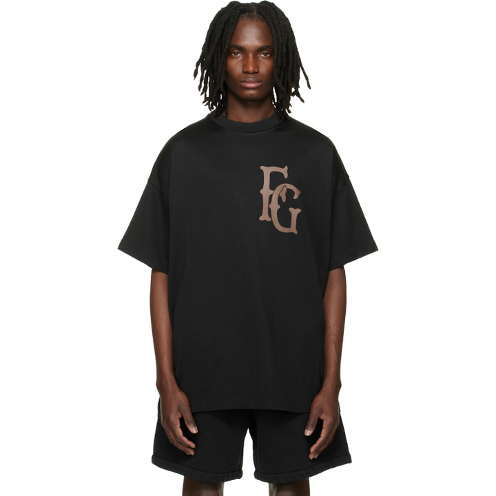 Photo: Fear of God Black Cotton Rayon '43' T-shirt