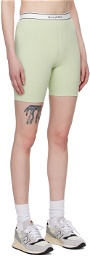 Sporty & Rich Green Serif Shorts