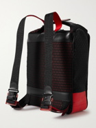 CHRISTIAN LOUBOUTIN - Leather-Trimmed Logo-Jacquard Coated-Canvas and Mesh Backpack