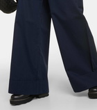 CO Cotton and silk poplin wide-leg pants