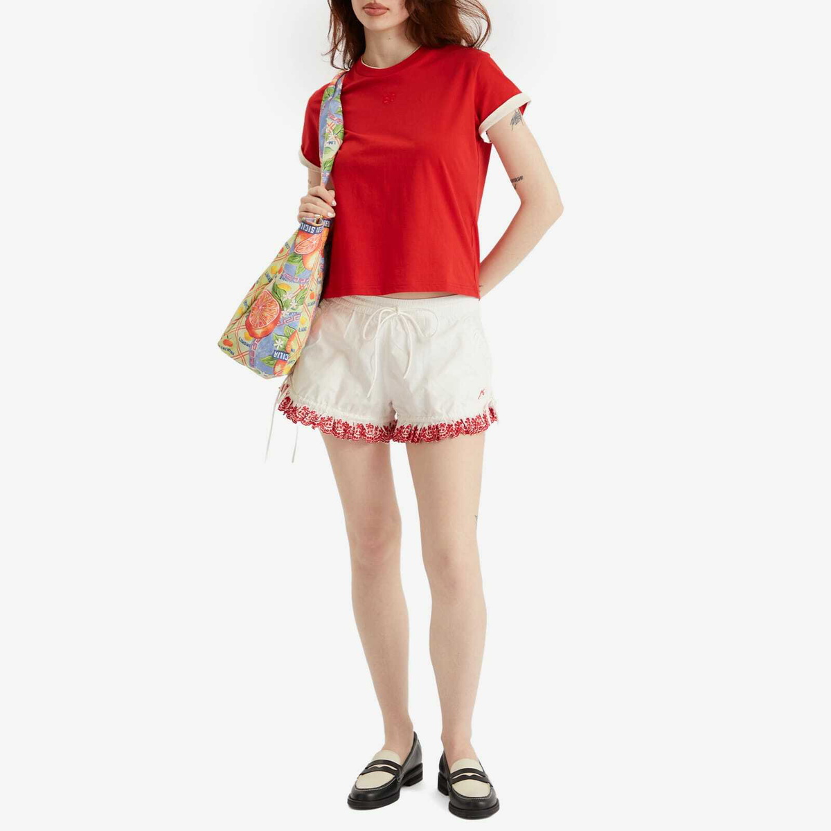 Damson Madder Women's Jenna Bloomer Shorts in White