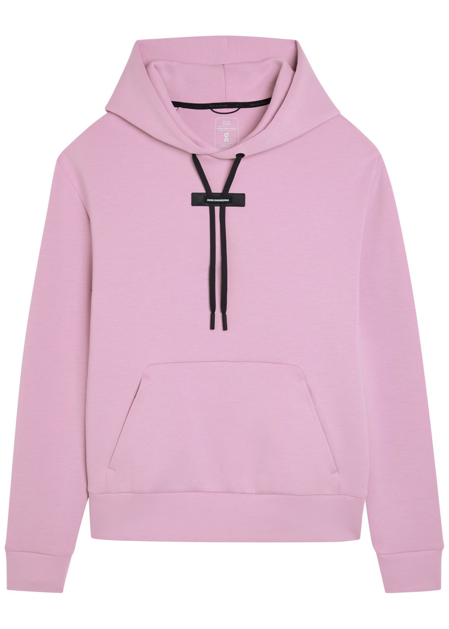 ON Focus Tech Hooded Cotton-blend Sweatshirt Light Purple