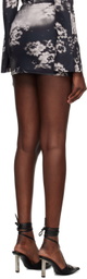 ioannes Black Floral Miniskirt