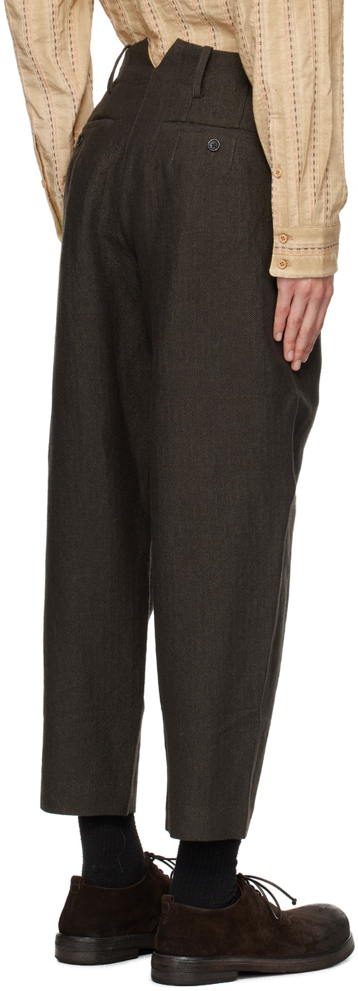 UMA WANG Brown Patrick Trousers