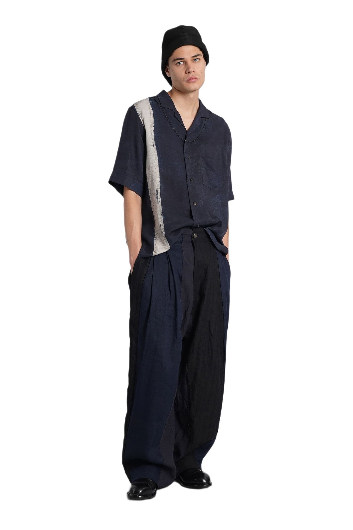 Ziggy Chen Shirt In Blue Silk