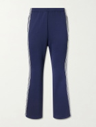 KAPITAL - Straight-Leg Striped Jersey Sweatpants - Blue