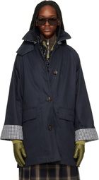 Barbour Navy Gabby Car Casual Trench Coat
