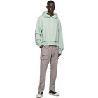 Rick Owens Drkshdw Green Cropped Hustler Hoodie