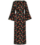 BERNADETTE Jackie floral satin midi dress