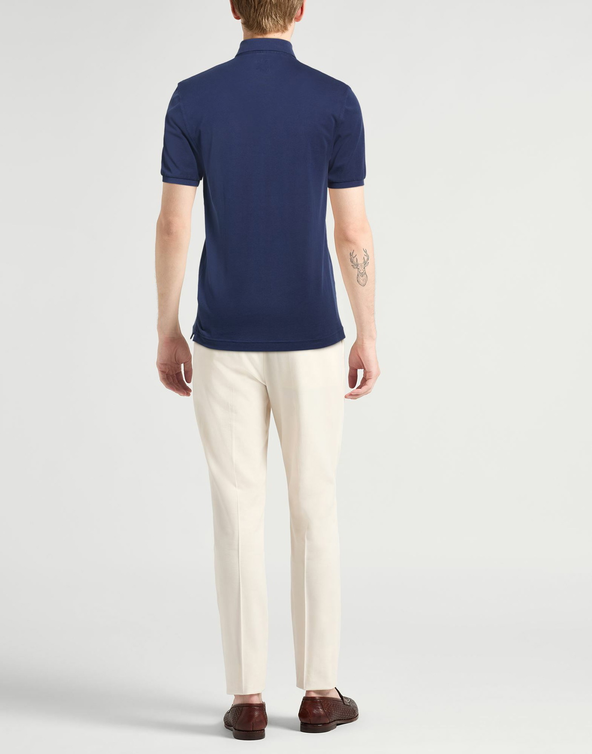 Fedeli Mens Polo shirt Midnight in Blue