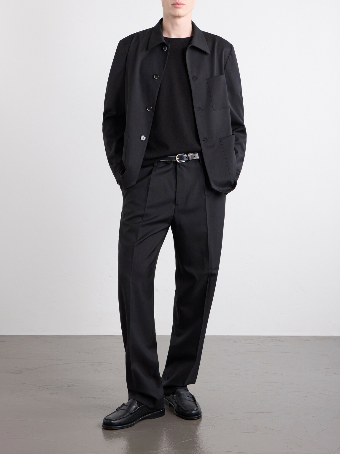 Barena - Wool-Blend Gabardine Overshirt - Black