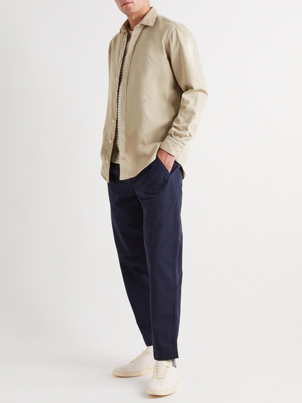 Photo: Massimo Alba - Cotton-Gabardine Shirt - Neutrals