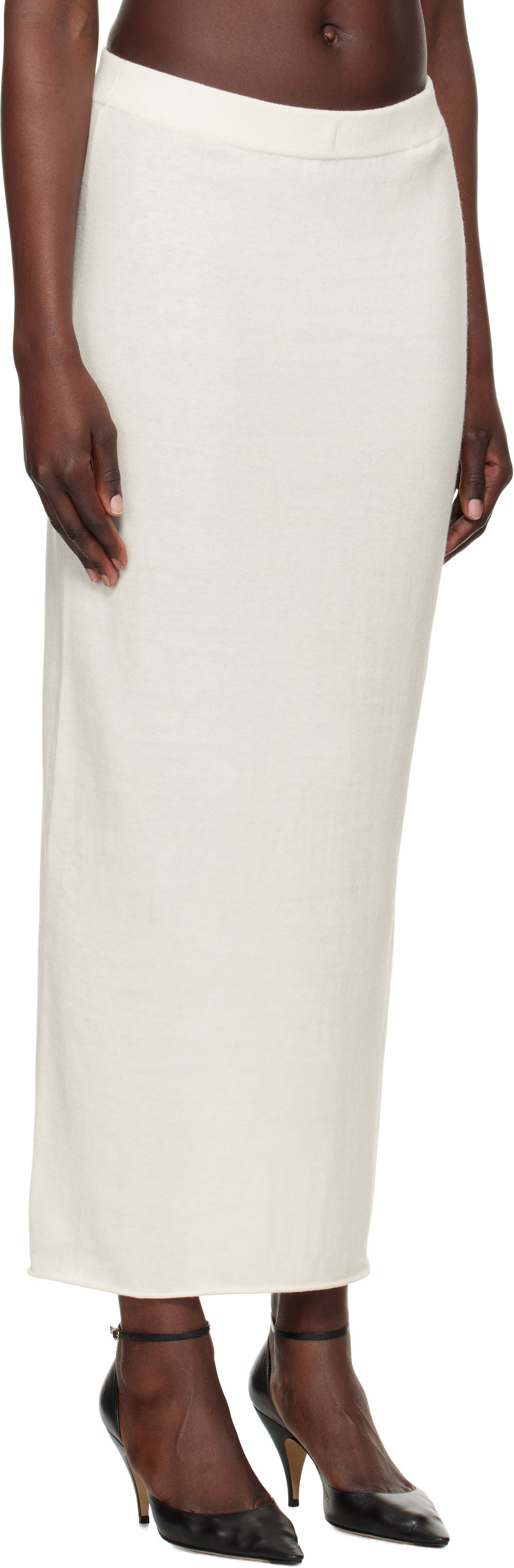 LISA YANG Off-White Charlotta Maxi Skirt