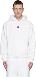 Coperni SSENSE Exclusive White Logo Print Hoodie