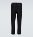 Saint Laurent - Paisley jacquard high-rise pants