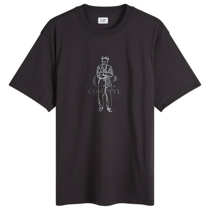 Photo: C.P. Company Men's British Sailor T-Shirt in Black