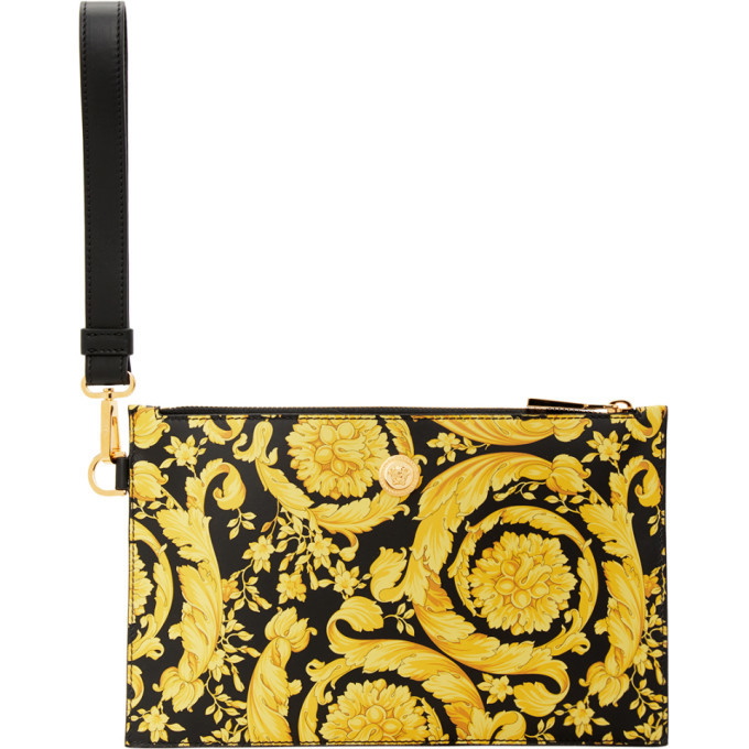 Photo: Versace Black and Gold Barocco Pouch