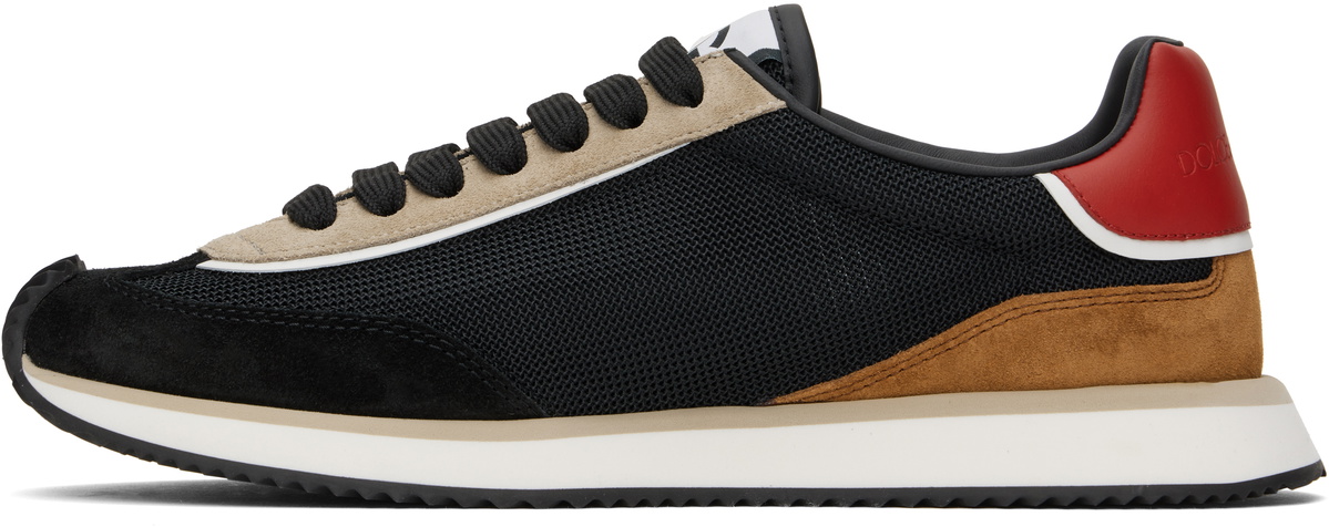 Dolce&Gabbana Black & Red 'DG' Cushion Sneakers