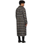 Faith Connexion Black and Yellow Tweed Oversized Long Coat