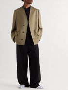 Maison Margiela - Collarless Wool Blazer - Brown