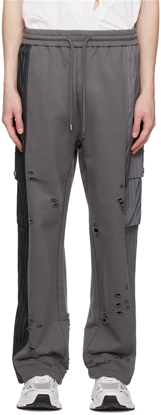 Photo: Feng Chen Wang Gray Contrast Pocket Cargo Pants
