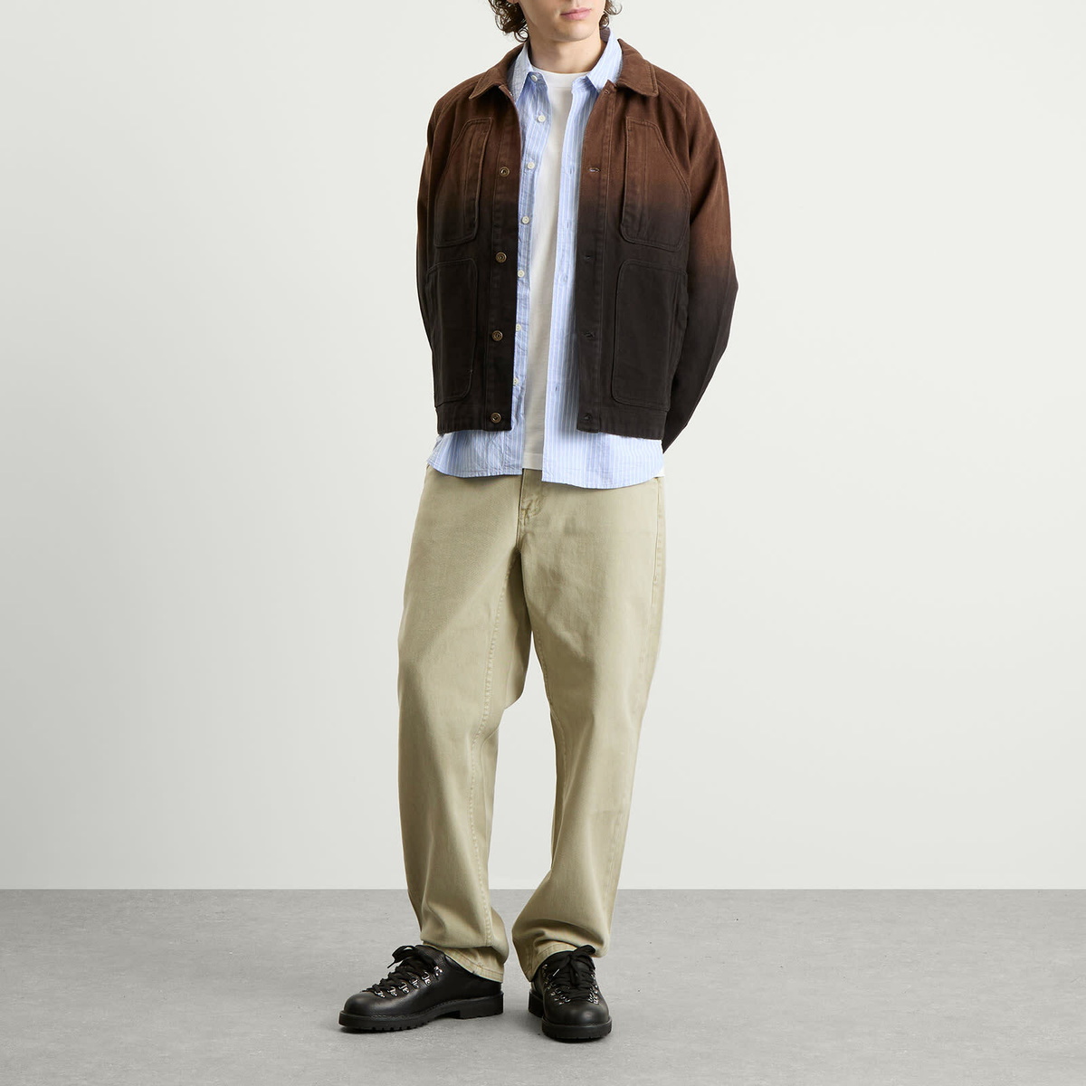 Dime Men's Dipped Chore Jacket in Brown