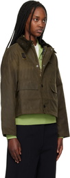 Barbour Khaki Spey Slim Waxed Jacket