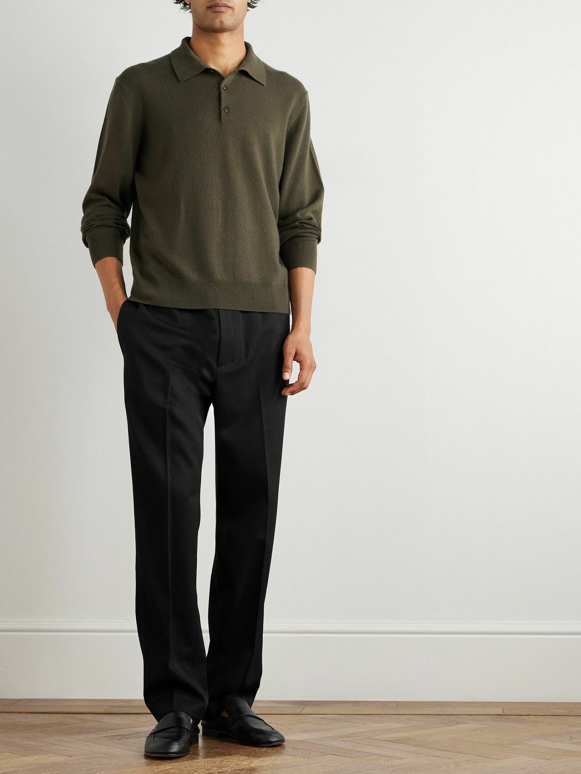 Nili Lotan - Lawrence Straight-Leg Virgin Wool-Twill Trousers - Black