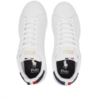 Polo Ralph Lauren Men's Heritage Court Sneakers in White/Navy/Red