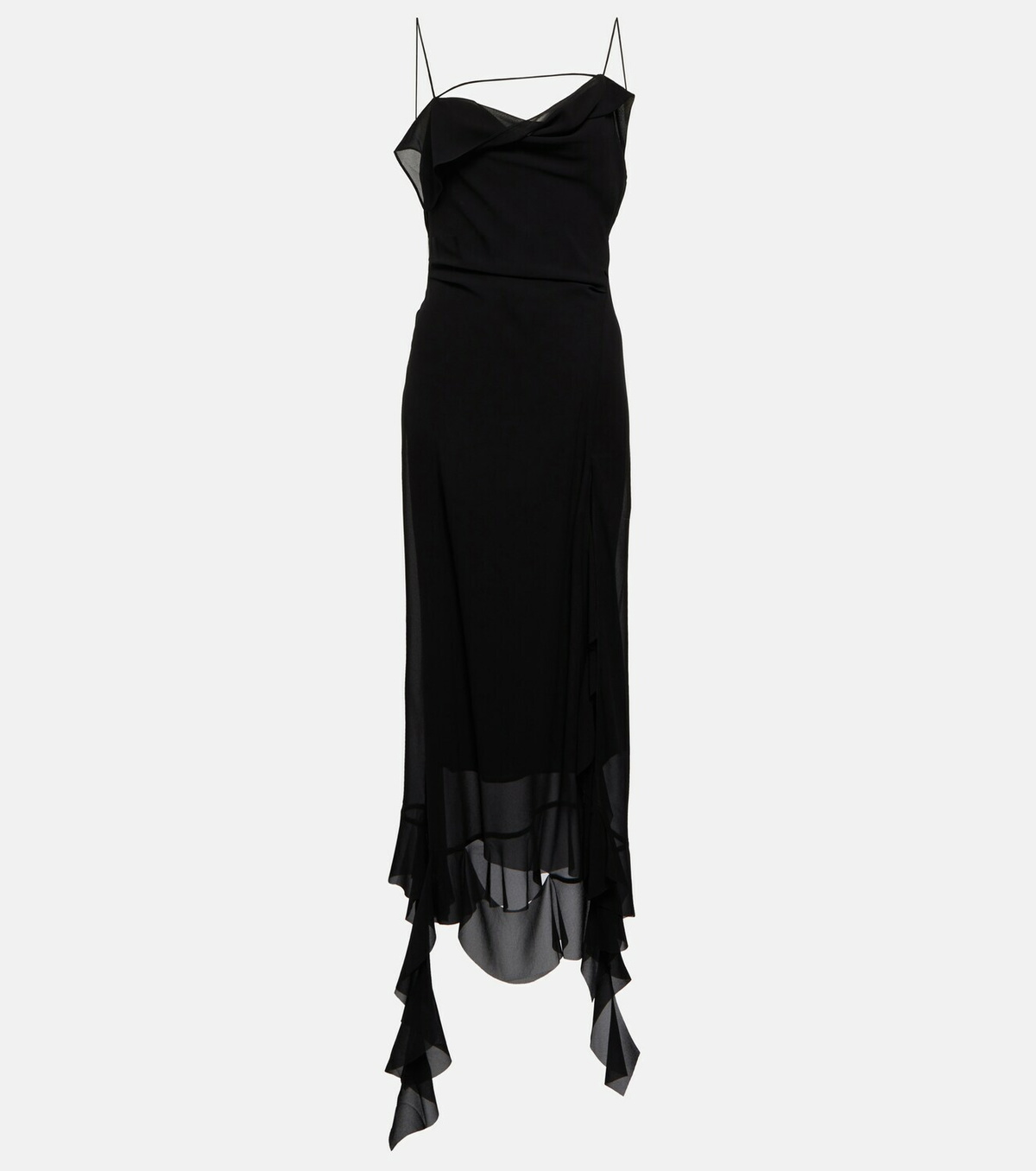 Acne Studios Ruffle-trimmed midi dress Acne Studios