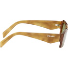 Prada Eyewear Brown Rectangular Sunglasses