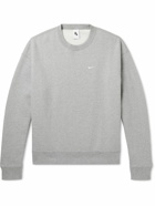 Nike - NRG Logo-Embroidered Cotton-Blend Jersey Sweatshirt - Gray