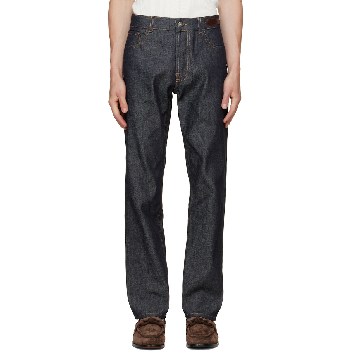 Lanvin Navy Straight-Leg Jeans