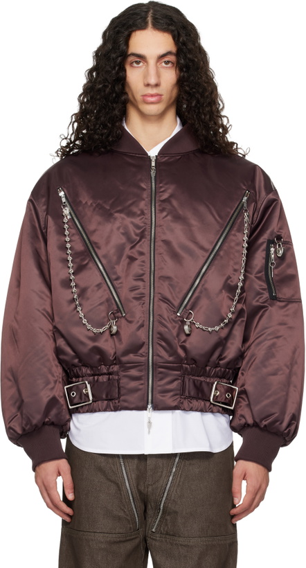 Photo: Chopova Lowena Brown Helter Bomber Jacket
